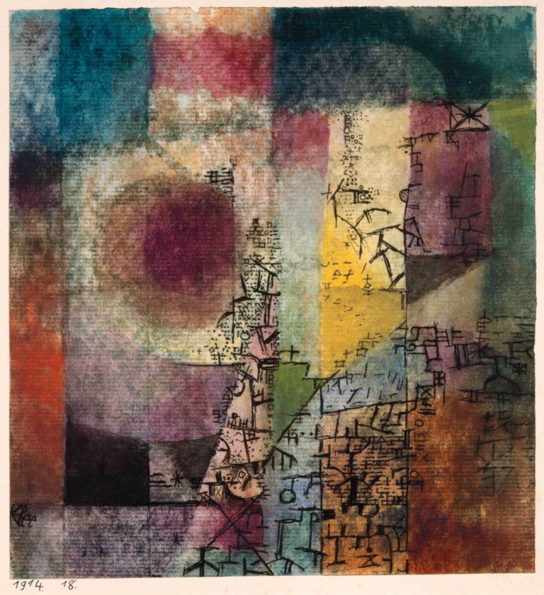 Untitled,Không có câu hỏi.,Paul Klee,Paul Kley.,Màu nước,Màu nước, đấu, 1 cô gái, trừu tượng