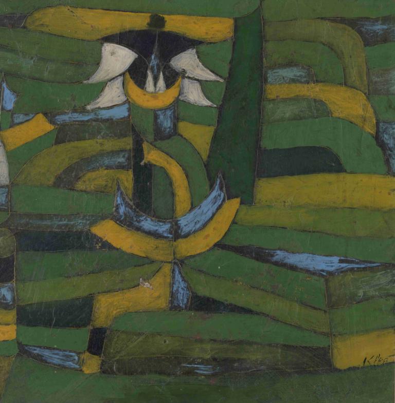 White Blossom in the Garden,Paul Klee,Illustration,Illustration, no humans, pokemon (creature), solo, rain