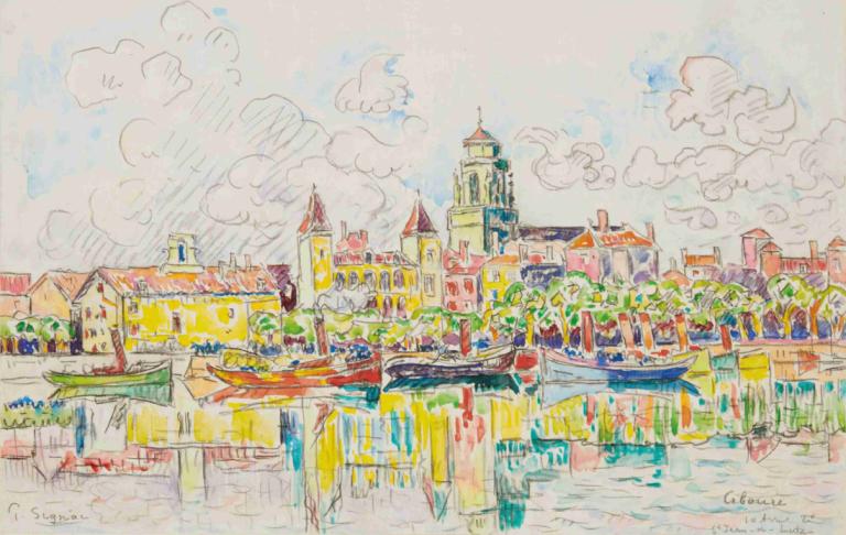 Ciboure,Paul Signac,Pittura ad olio,Pittura ad olio, nessun essere umano, nuvola, media tradizionali