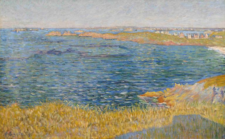 Saint-Briac. La Pomelière,Paul Signac,Oljemålning,Oljemålning, utomhus, landskap, inga människor