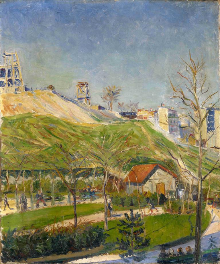 The Square Saint-Pierre,Saint-Pierre-plassen,Paul Signac,Oljemaleri,Oljemaleri, tre, utendørs, natur