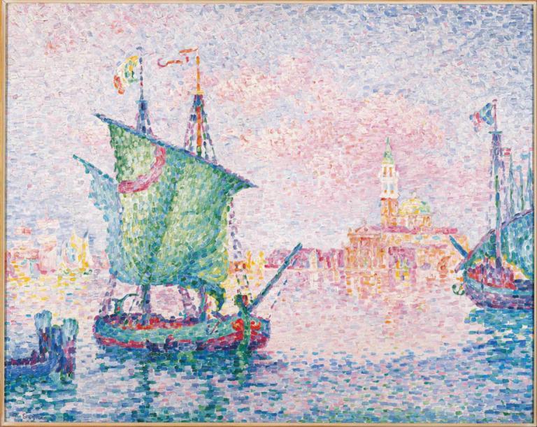 Venice, The Pink Cloud, 1909,Venesia, Awan Merah Muda, 1909,Paul Signac,Lukisan cat minyak,Lukisan cat minyak