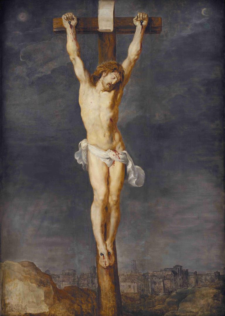 Christ on the Cross,Chúa trên thập giá.,Peter Paul Rubens,Peter Paul Rubens.,Tranh sơn dầu,Tranh sơn dầu