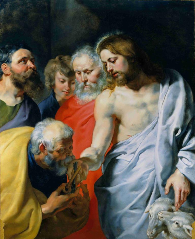 Christ's Charge to Peter,Tuduhan Kristus kepada Petrus,Peter Paul Rubens,Lukisan cat minyak