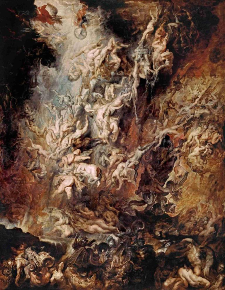 Fall of the Damned,被诅咒者的堕落,Peter Paul Rubens,彼得-保罗-鲁本斯,油画,油画, 裸体