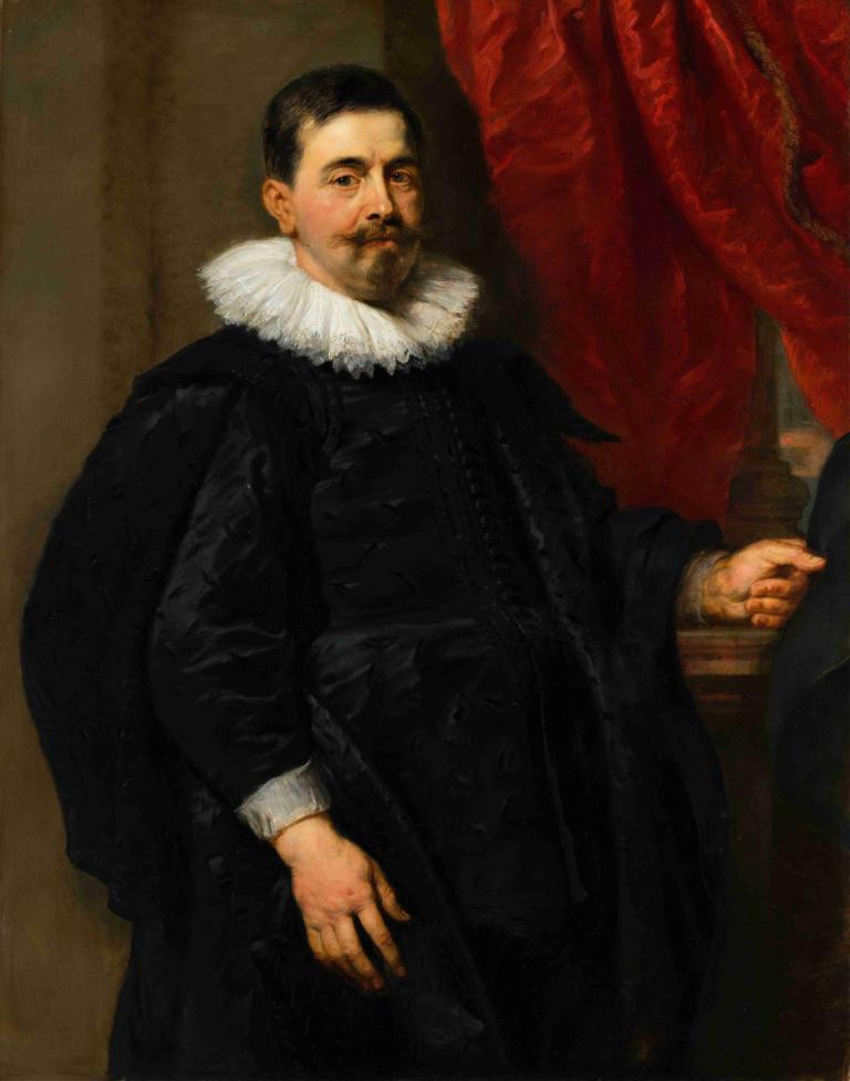 Portrait of a Man,possibly Peter van Hecke,男子肖像，可能是彼得-凡-赫克,Peter Paul Rubens,彼得-保罗-鲁本斯,油画,油画, 男性焦点, 1男孩, 胡子