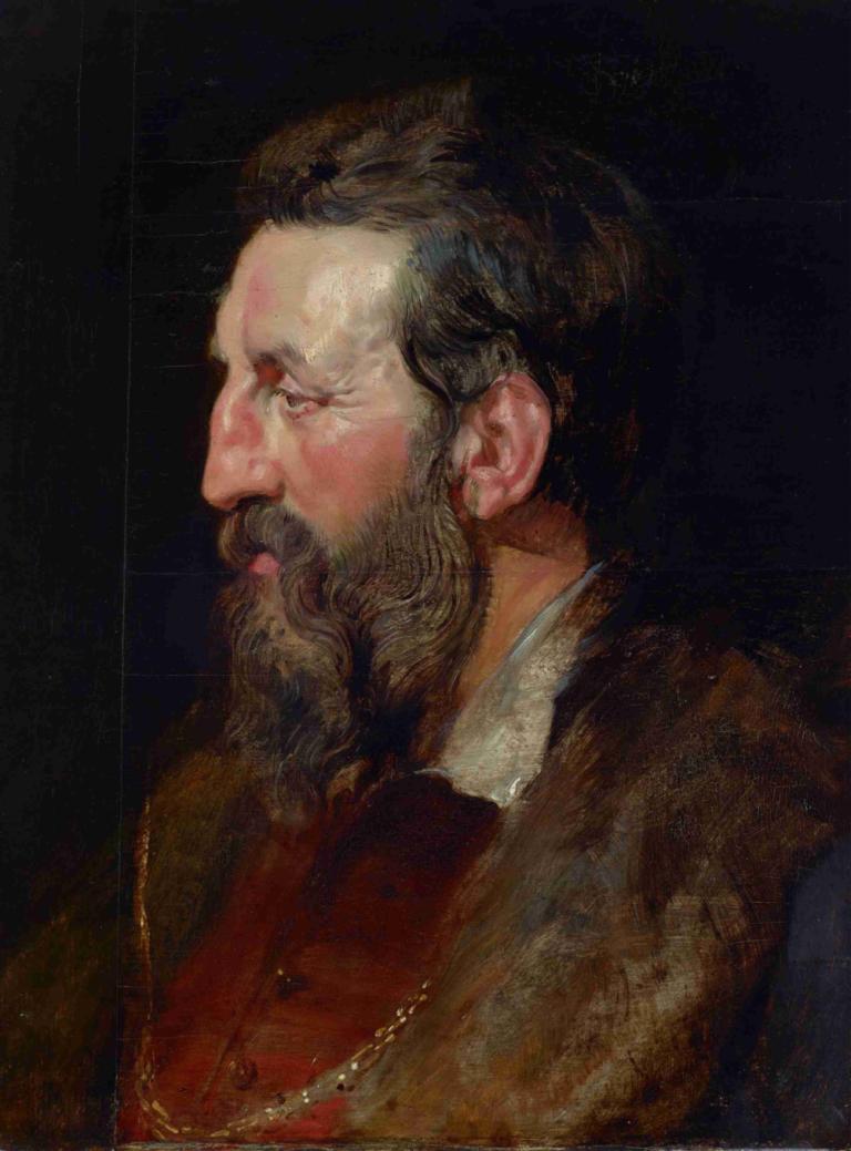 Portrait of a Man,Portrett av en mann,Peter Paul Rubens,Oljemaleri,Oljemaleri, 1 gutt, ansiktshår