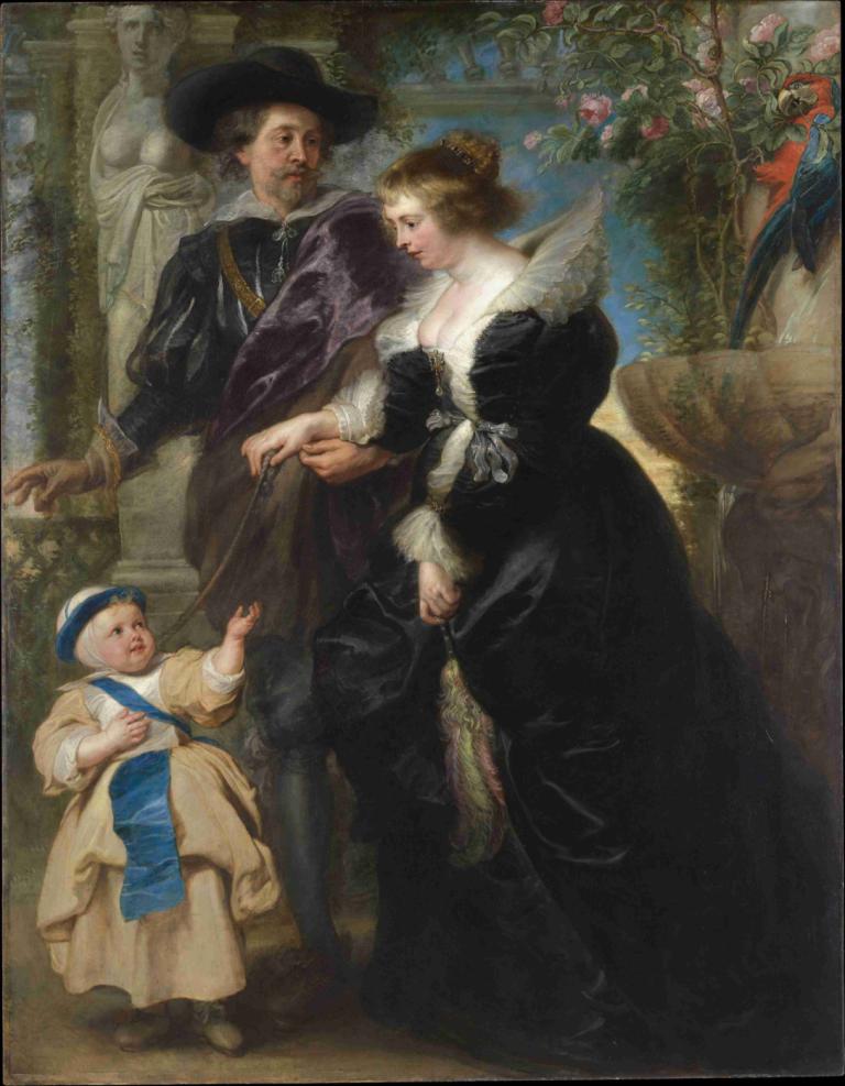 Rubens, His Wife Helena Fourment, and Their Son Frans,Rubens, hans hustru Helena Fourment och deras son Frans