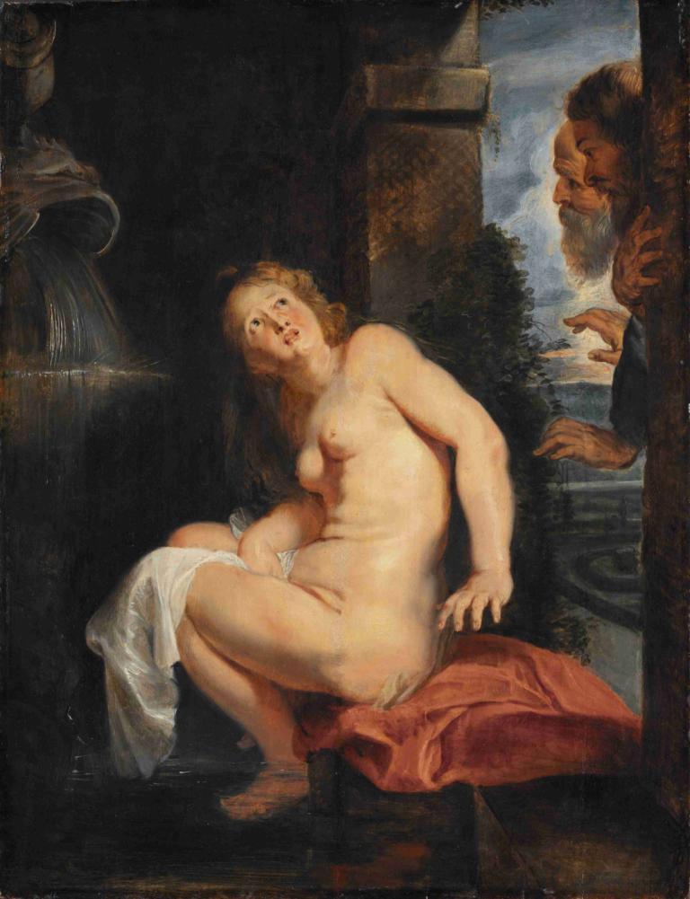 Susanna and the Elders,Susana y los ancianos,Peter Paul Rubens,Pintura al óleo,Pintura al óleo