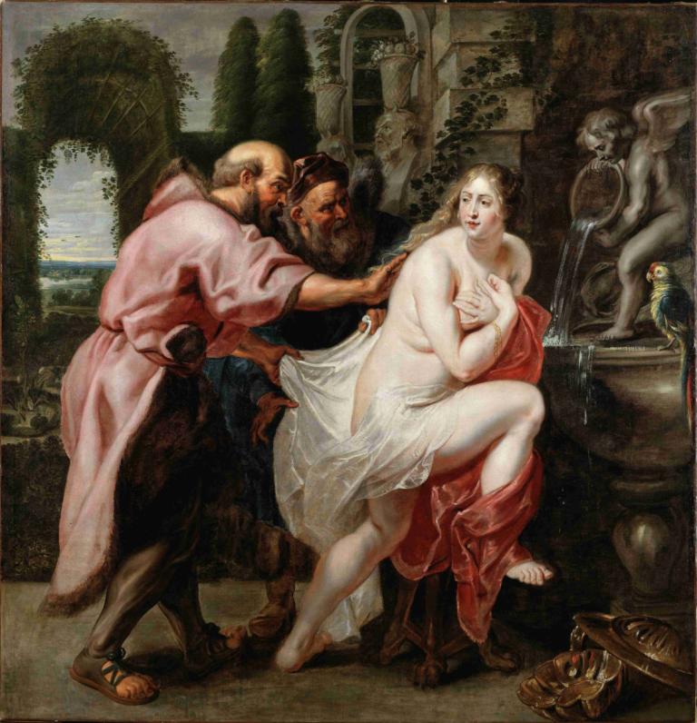 Susanna and the Elders,Susana y los ancianos,Peter Paul Rubens,Pintura al óleo,Pintura al óleo