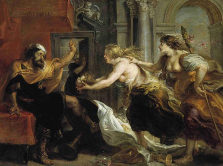 Tereus Confronted With The Head Of His Son Itylus,Tereo se enfrenta a la cabeza de su hijo Itilio