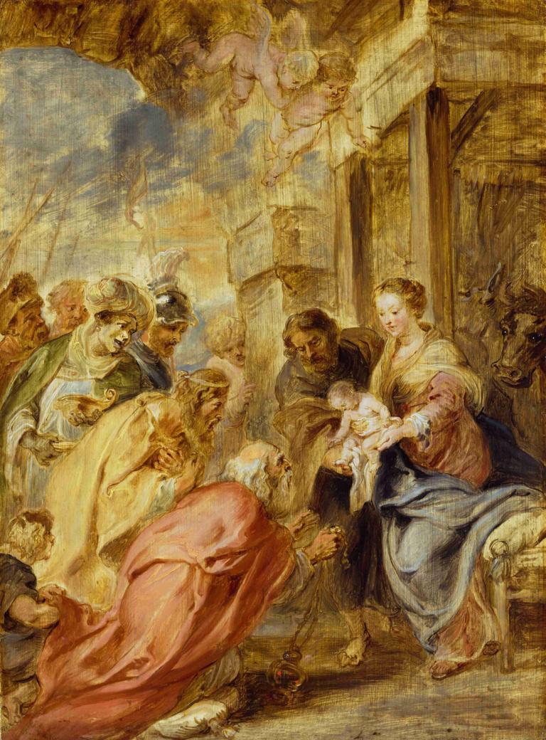 The Adoration of the Magi,Adoración de los Reyes Magos,Peter Paul Rubens,Pintura al óleo,Pintura al óleo