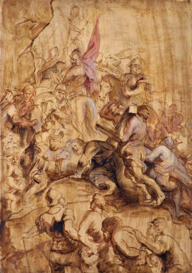 The Ascent to Calvary. The Bearing of the Cross,Pendakian ke Kalvari. Memanggul Salib,Peter Paul Rubens