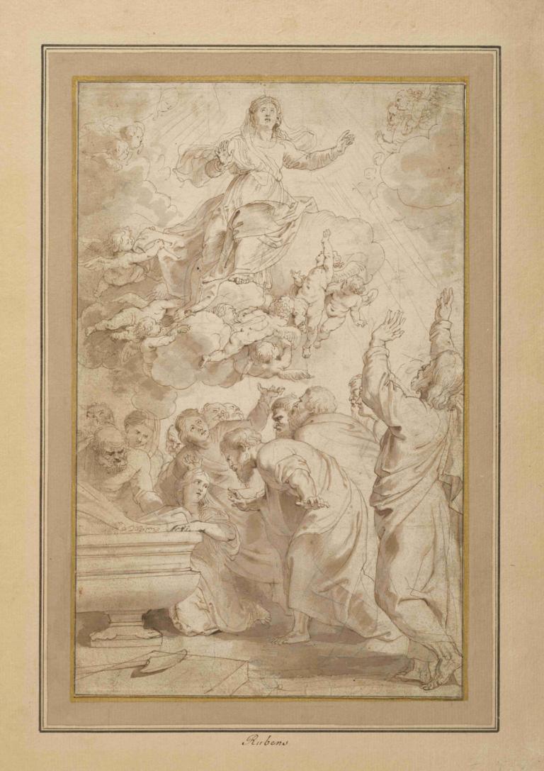 The Assumption of the Virgin,Asumsi Perawan,Peter Paul Rubens,Pengetsaan Pelat Tembaga