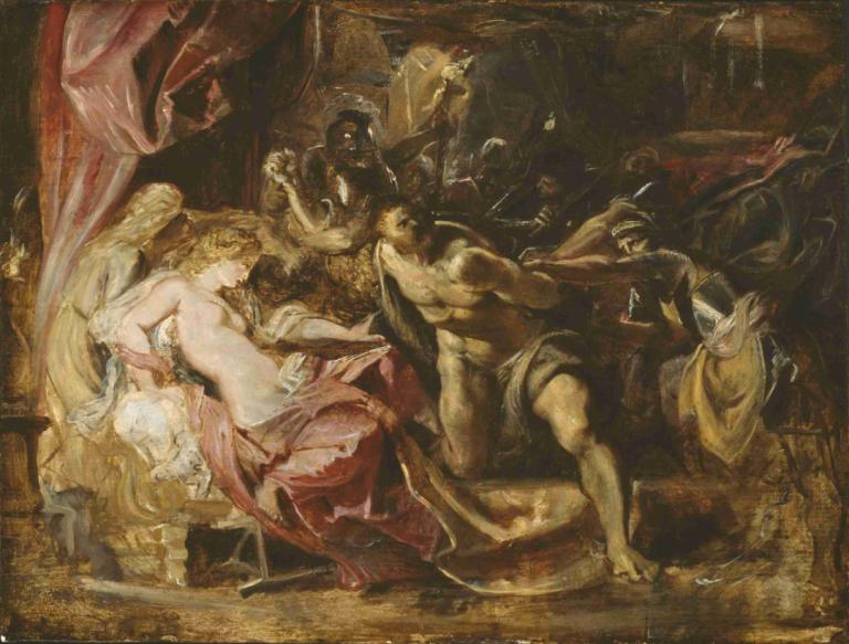 The Capture of Samson,Penangkapan Simson,Peter Paul Rubens,Lukisan cat minyak,Lukisan cat minyak