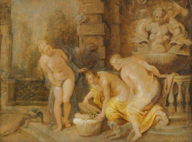 The Discovery Of The Baby Erichthonius By The Daughters Of Cecrops