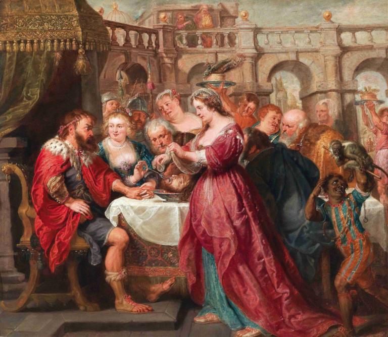 The Feast of Herod,Herodes fest,Peter Paul Rubens,Oljemålning,Oljemålning, konstparodi, flera pojkar