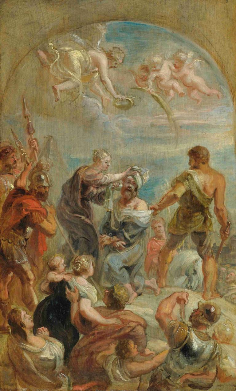 The Martyrdom Of Saint Paul,圣保罗殉难,Peter Paul Rubens,彼得-保罗-鲁本斯,油画,油画, 美术模仿, 多个男孩, 武器, 戏仿, 6+男孩, 假传统媒体, 多个女孩