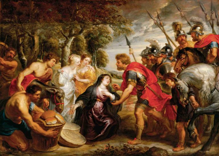 The Meeting of David and Abigail,El encuentro de David y Abigail,Peter Paul Rubens,Pintura al óleo