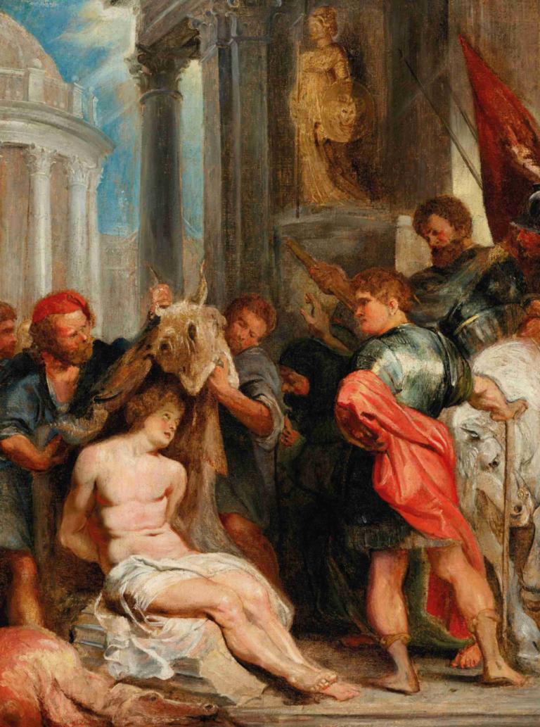 The Torture of Saint Chrysanthus,聖菊の拷問,Peter Paul Rubens,ピーター・ポール・ルーベンス,油絵,油絵, 美術パロディ, 複数の男の子, 男性の焦点, 6人以上男の子