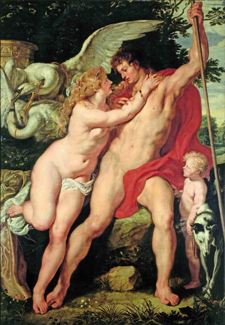 Venus and Adonis,Venere e Adone,Peter Paul Rubens,Pittura ad olio,Pittura ad olio, Parodia delle belle arti