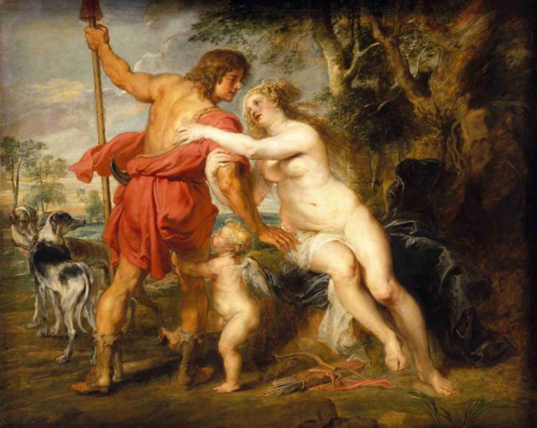 Venus and Adonis,Venere e Adone,Peter Paul Rubens,Pittura ad olio,Pittura ad olio, Parodia delle belle arti