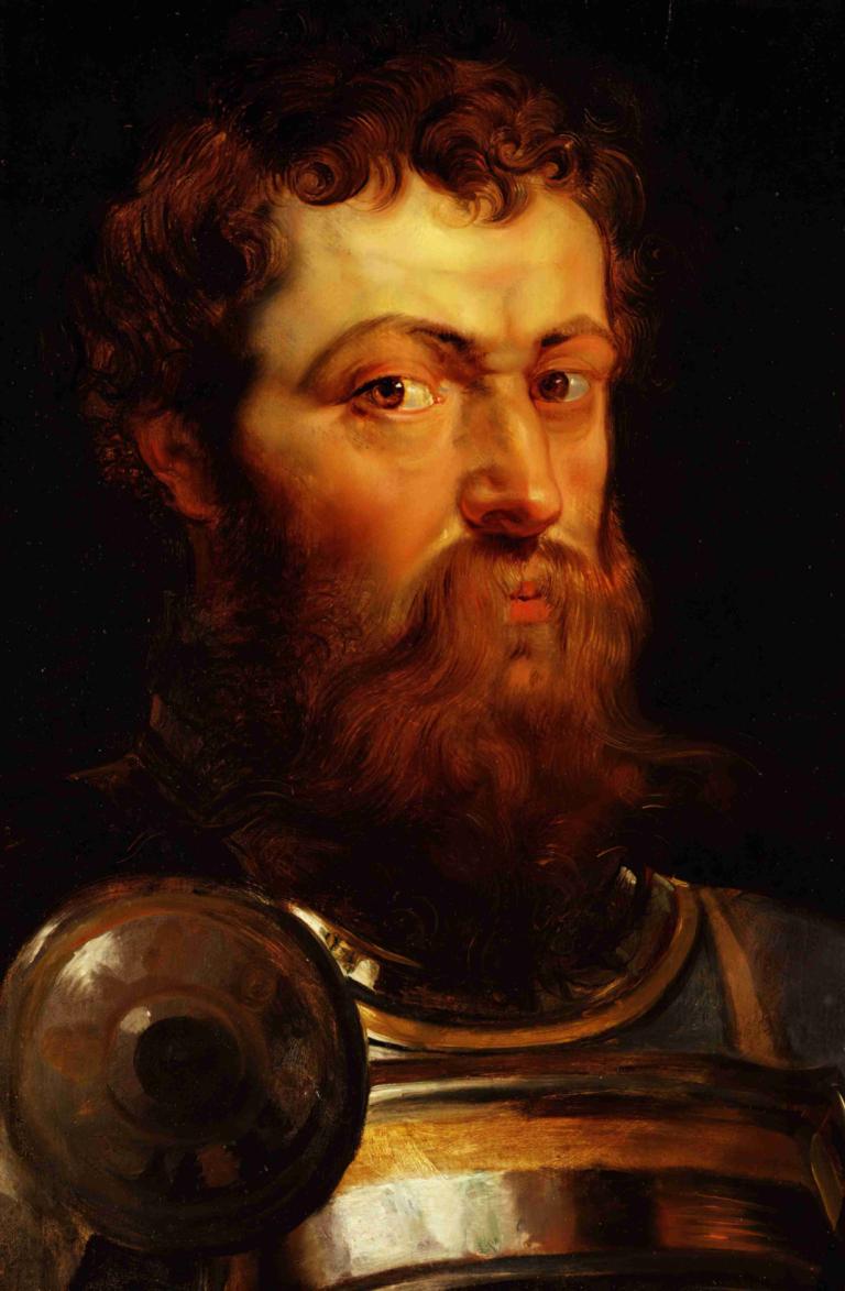 Warrior,Soturi,Peter Paul Rubens,Öljymaalaus,Öljymaalaus, 1 poika, yksin, parta, miehen keskittyminen