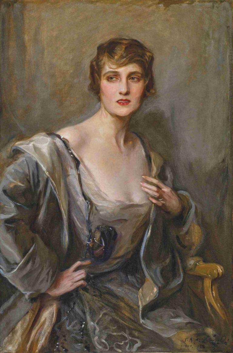 Mrs Winfield Sifton, née Jean Gazlay Donaldson,Philip Alexius de László,Oil Painting,Oil Painting, 1girl