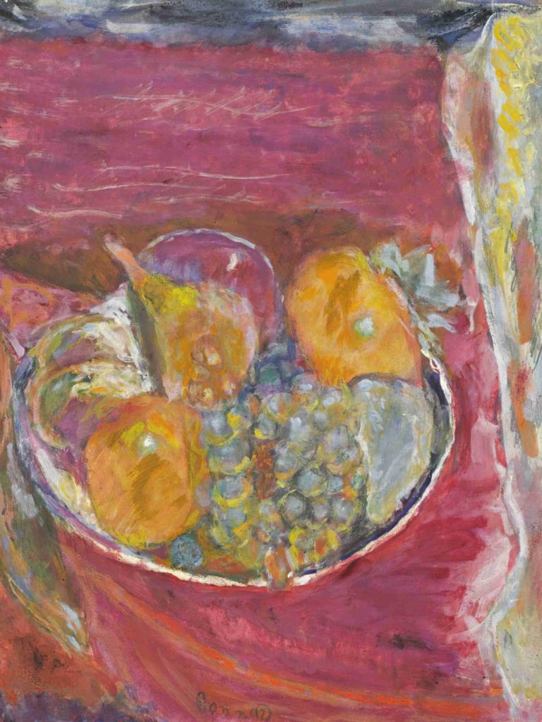 Les Raisins,De druiven,Pierre Bonnard,Olieverf,Olieverf, voedsel, traditionele media, geen mensen