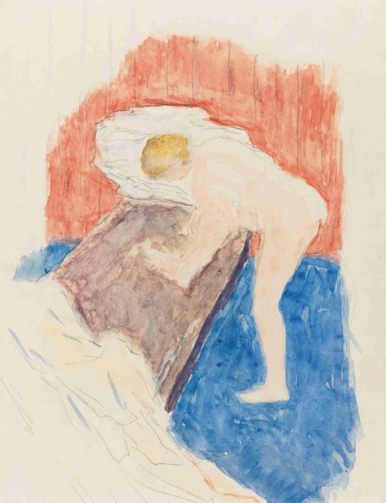 Nu À La Baignoire,Nackt In Der Badewanne,Pierre Bonnard,Ölgemälde,Ölgemälde, nackt, Solo, männlicher Fokus