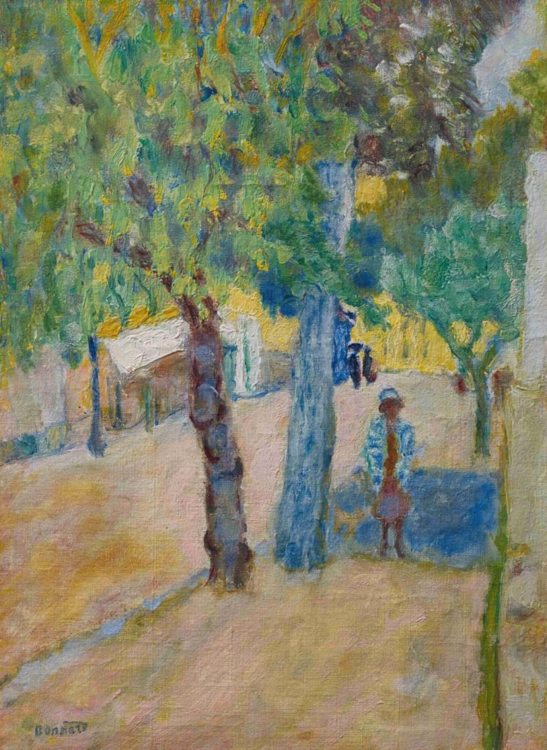 Personnage Sous Un Arbre,Person Unter Einem Baum,Pierre Bonnard,Ölgemälde,Ölgemälde, Baum