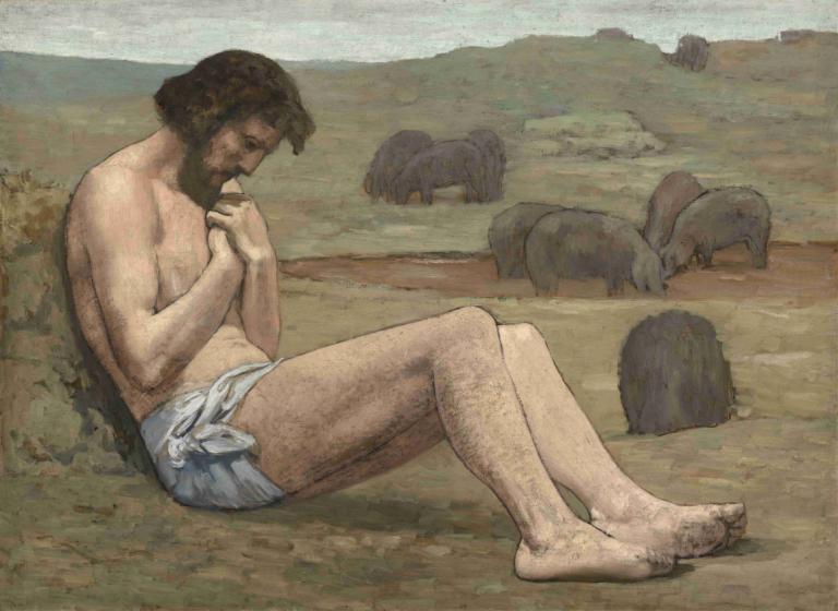 The Prodigal Son,De verloren zoon,Pierre Puvis de Chavannes,Olieverf,Olieverf, parodie op beeldende kunst