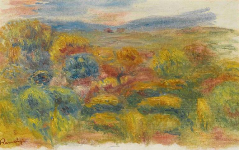 La Colline Rouge,Pierre-Auguste Renoir,Peinture à l'huile,Peinture à l'huile, pas d'humains, en plein air