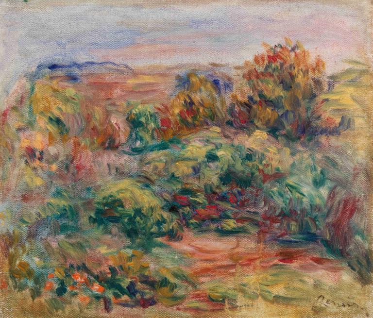 Landscape (Paysage),랜드스케이프,Pierre-Auguste Renoir,피에르 오귀스트 르누아르,오일 페인팅,오일 페인팅, 인간은 없어, 전통 미디어, 옥외, 회화 (중), 경치