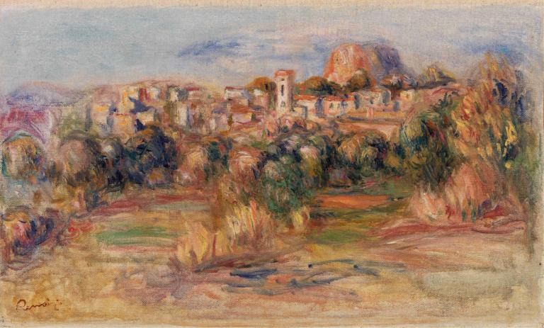 Landscape, La Gaude (Paysage, La Gaude),Landskap, La Gaude (Paysage, La Gaude),Pierre-Auguste Renoir