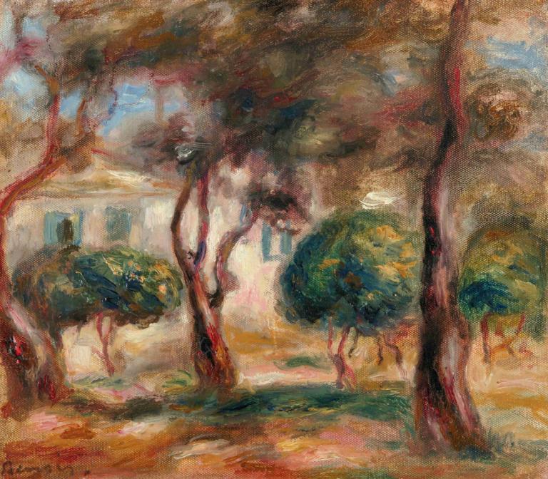 Le Jardin Des Collettes,Pierre-Auguste Renoir,Oljemålning,Oljemålning, träd, inga människor, landskap