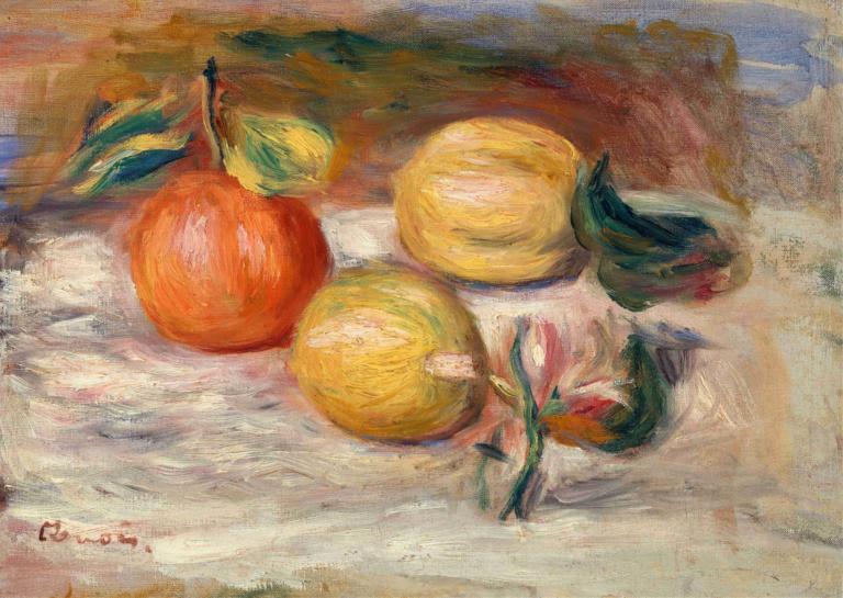 Lemons and Orange (Citrons et orange),레몬과 오렌지(시트론과 오렌지),Pierre-Auguste Renoir,피에르 오귀스트 르누아르,오일 페인팅,오일 페인팅