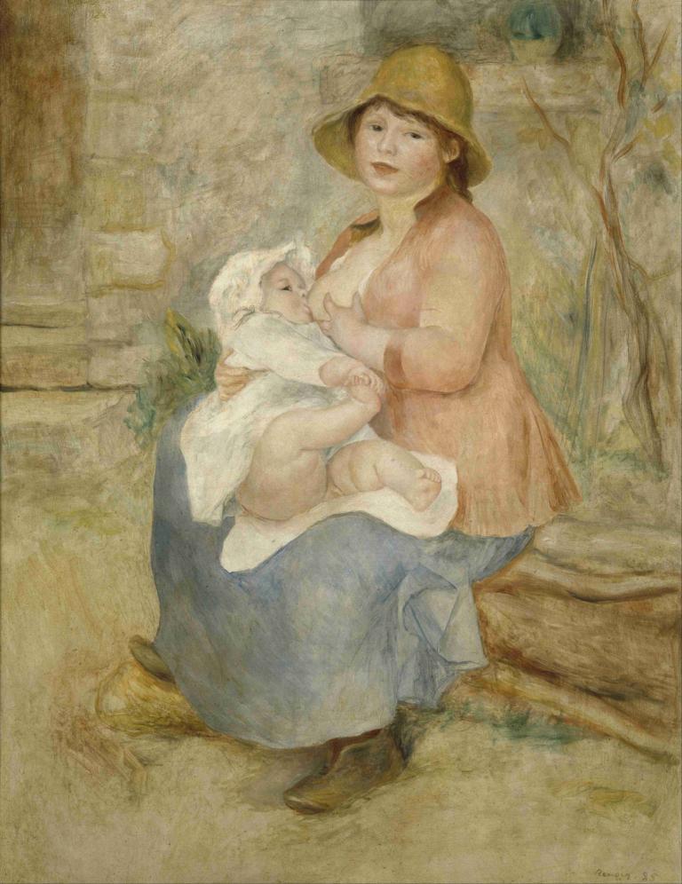 Maternity,Maternitate,Pierre-Auguste Renoir,Pictura in ulei,Pictura in ulei, bebelus, parodie artistică