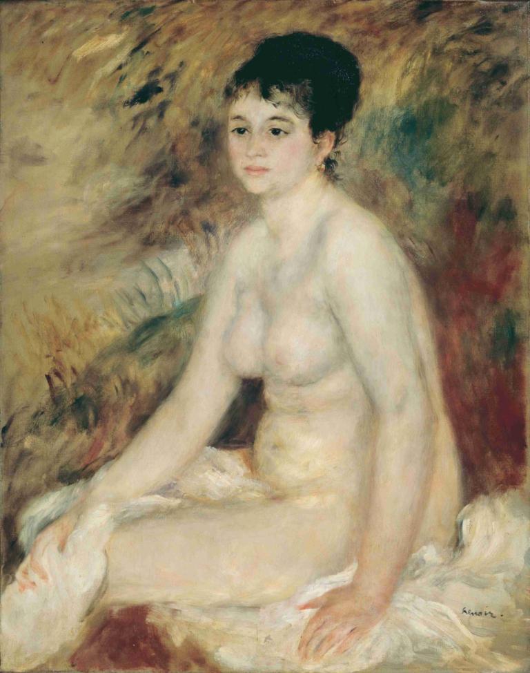 Nach dem Bade,După baie,Pierre-Auguste Renoir,Pictura in ulei,Pictura in ulei, 1 fata, parodie artistică