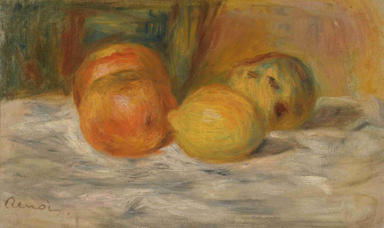 Nature Morte Au Fruits,Meyve Natürmortu,Pierre-Auguste Renoir,Yağlı boya,Yağlı boya, insan yok