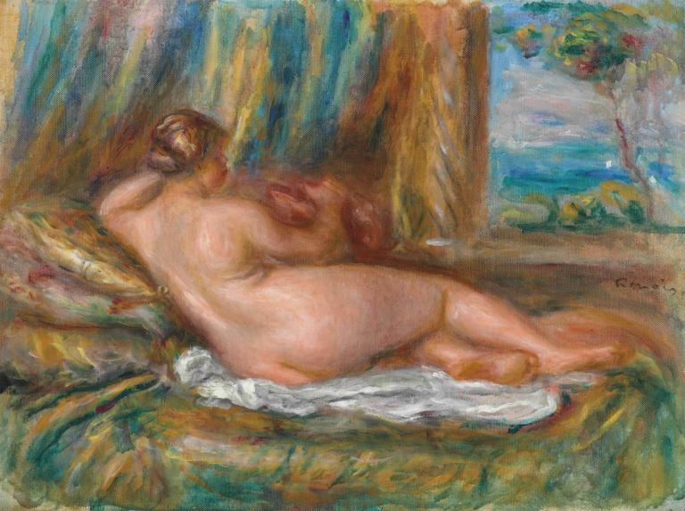 Nu couché (Odalisque couchée),리클라이닝 누드(리클라이닝 오달리스크),Pierre-Auguste Renoir,피에르 오귀스트 르누아르,오일 페인팅,오일 페인팅, 나체상