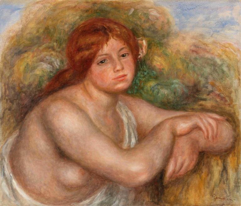 Nude Study, Bust of a Woman (Étude de nu, buste de femme),누드 연구, 여성 흉상,Pierre-Auguste Renoir,피에르 오귀스트 르누아르