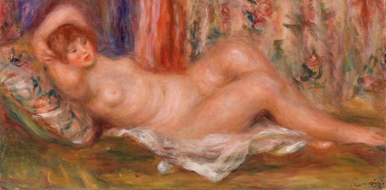 Nude Woman Reclining (Femme nue couchée sur le dos),누드 여성 누워,Pierre-Auguste Renoir,피에르 오귀스트 르누아르,오일 페인팅