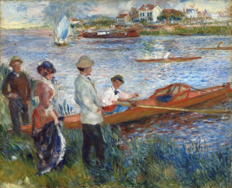 Oarsmen at Chatou,Chatou'da Kürekçiler,Pierre-Auguste Renoir,Yağlı boya,Yağlı boya, deniz taşıtları