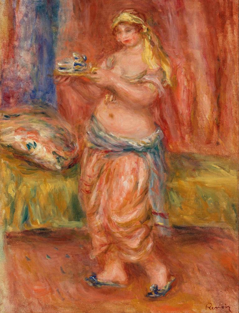 Odalisque with Tea Set (Odalisque à la théière),오달리스크와 티 세트,Pierre-Auguste Renoir,피에르 오귀스트 르누아르,오일 페인팅,오일 페인팅