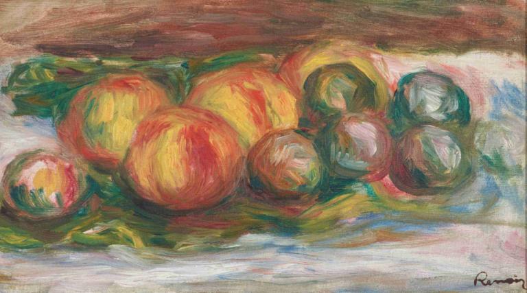 Pêches et prune,Persikor och plommon,Pierre-Auguste Renoir,Oljemålning,Oljemålning, inga människor