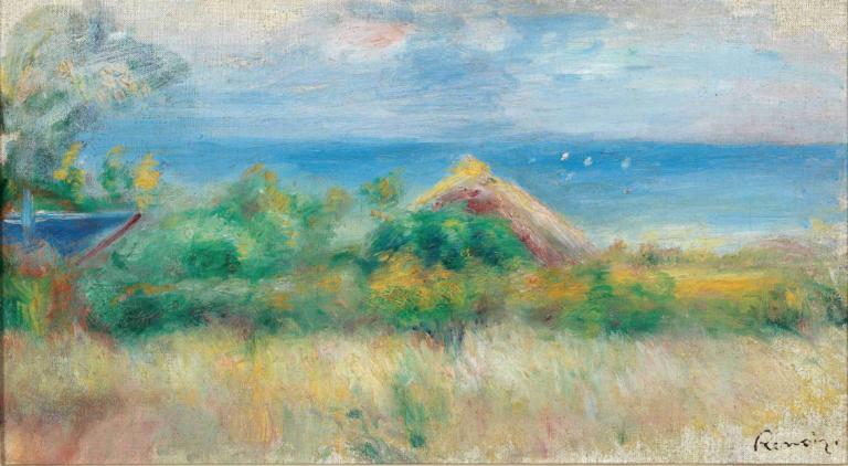 Paysage avec fond de mer,Krajina s pozadím moře,Pierre-Auguste Renoir,Olejomalba,Olejomalba, žádní lidé