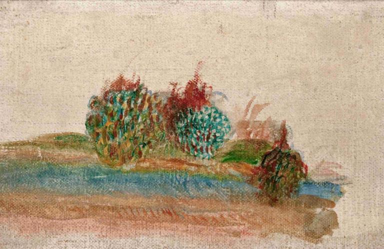 Paysage,景观,Pierre-Auguste Renoir,皮埃尔-奥古斯特-雷诺阿,油画,油画, 抽象的, 传统媒体, 没有人类, 超现实的, 水, 独奏