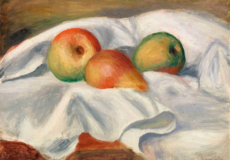 Pears (Poires),Pierre-Auguste Renoir,Oil Painting,Oil Painting, no humans, pokemon (creature), animal focus