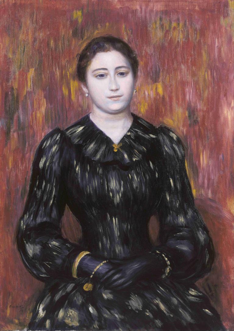 Portrait of Mme. Paulin,Porträtt av Mme Paulin,Pierre-Auguste Renoir,Oljemålning,Oljemålning, 1 tjej, solo